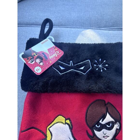 NWT The Incredibles Christmas Stocking Disney Red & Black 17 Inches - Picture 3 of 3